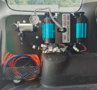 View of the XCM-1 Xterra Compressor Mount installed